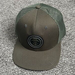 Green Trucker Hat with Logo Patch